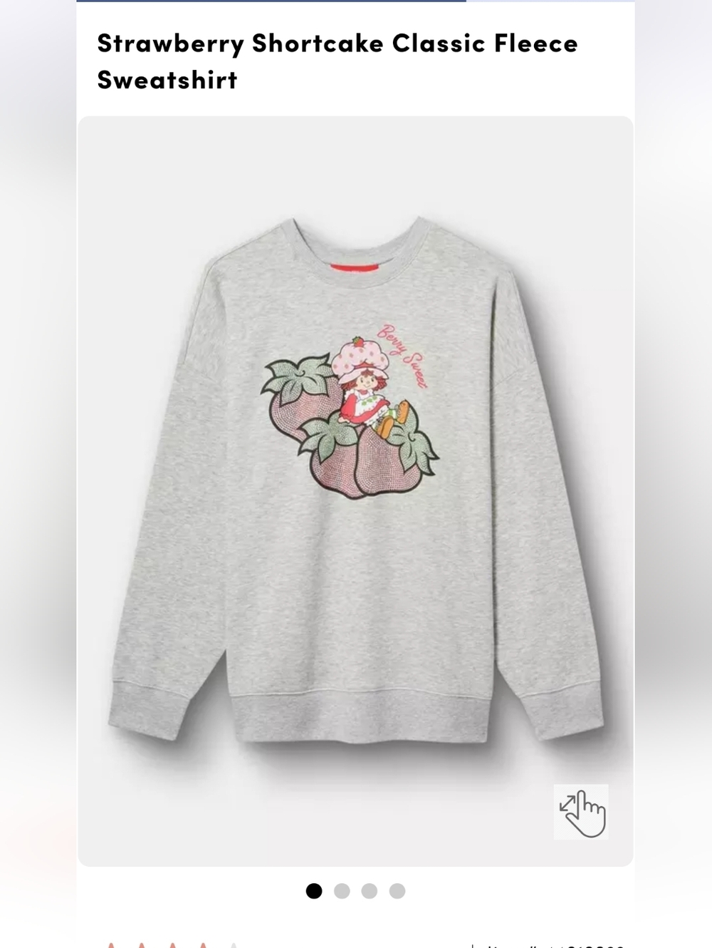 Strawberry Shortcake Classic Fleece Sweatshirt - Heather Gray